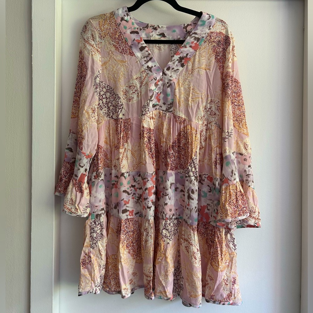 entro colorful long sleeve dress